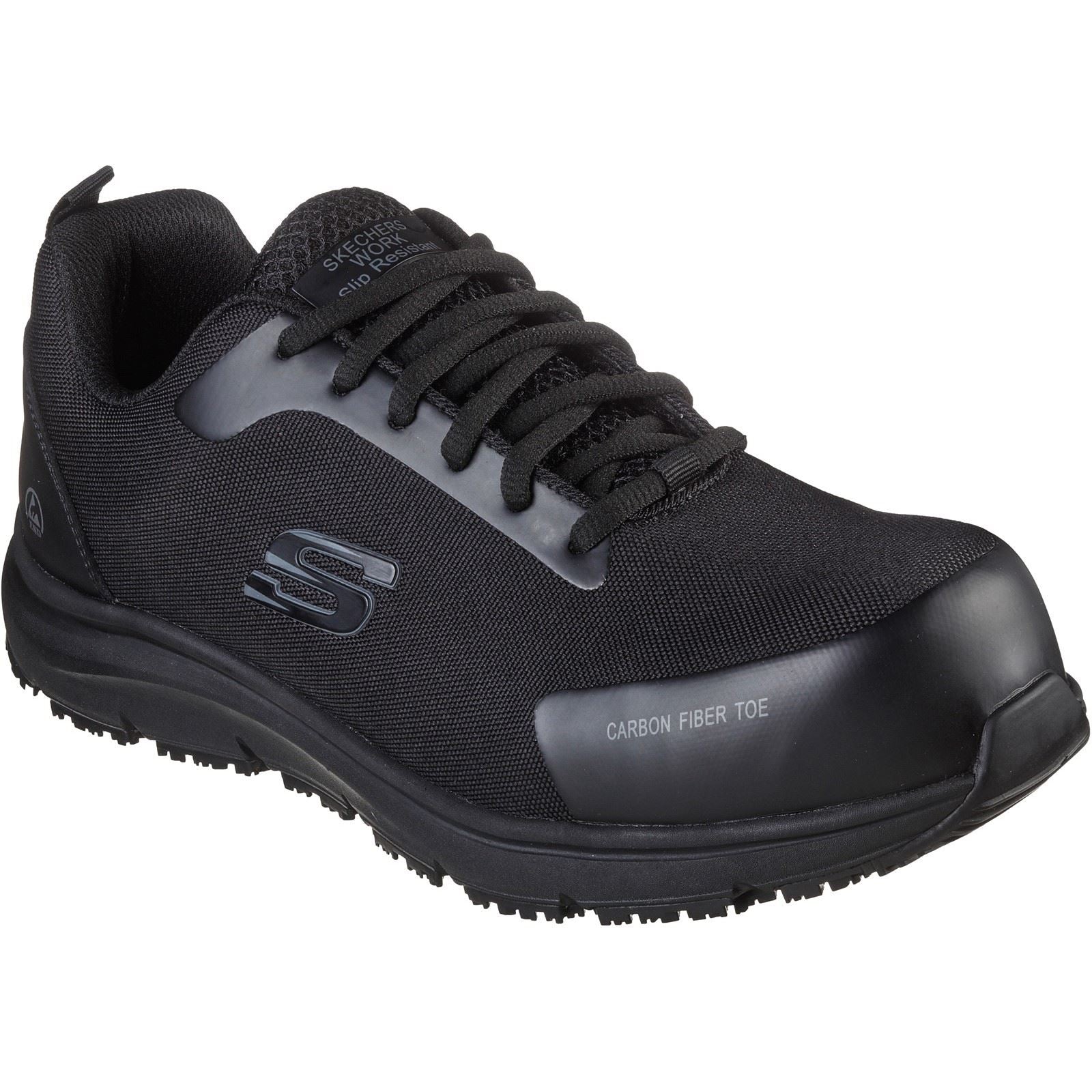 Skechers Workwear Ulmus SR Safety Toe Baskets De Sécurité Noires En Maille Pour Hommes