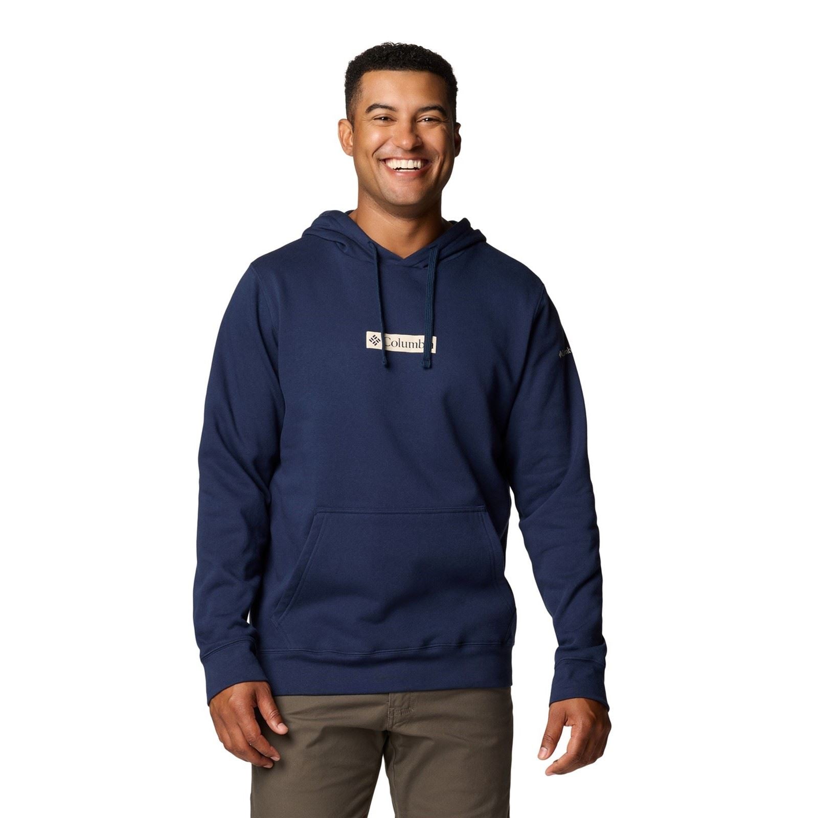 Columbia Columbia Trek Sweat À Capuche Bleu En Coton Pour Homme Trek