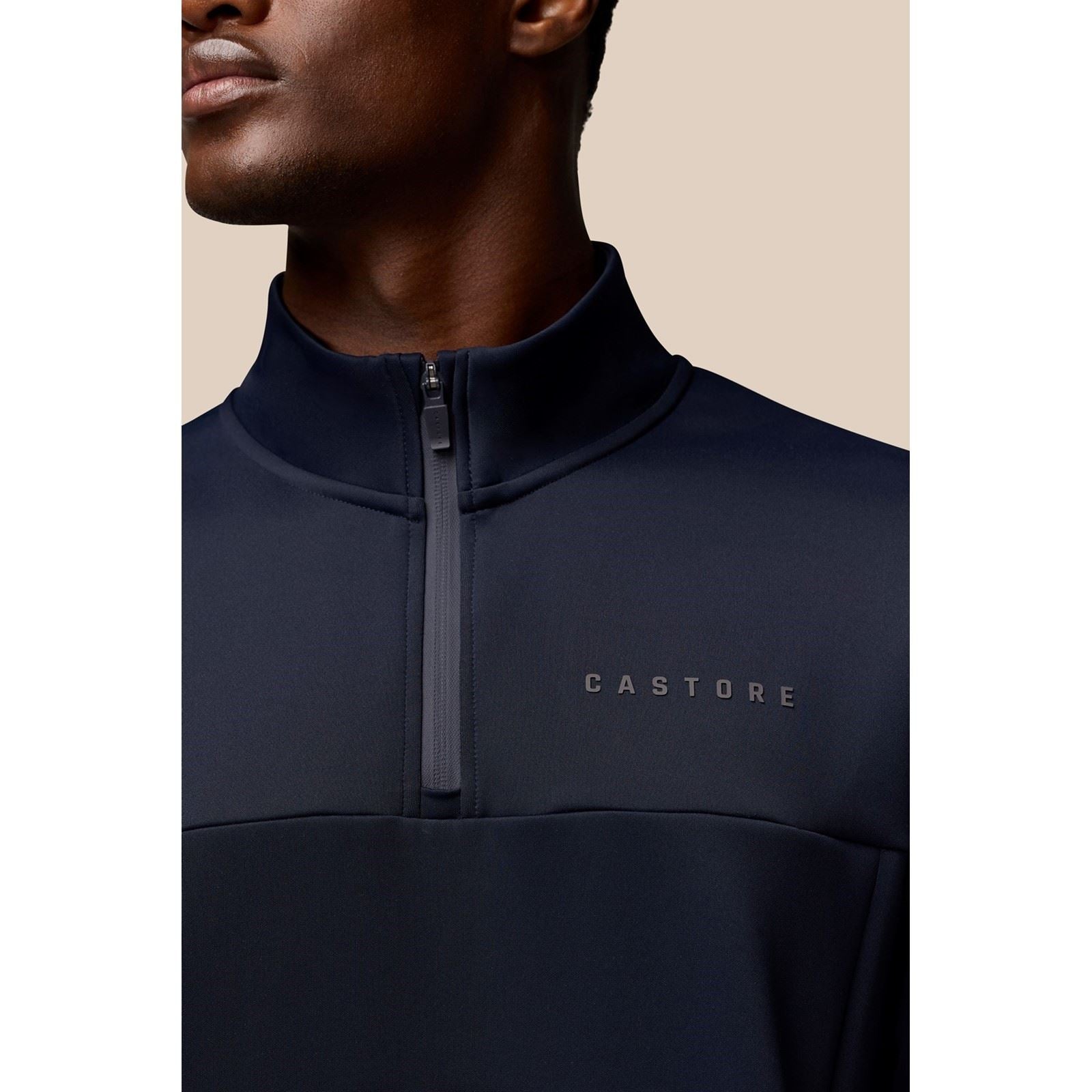 Castore Scuba 1/4 Zip Sweatshirt Bleu Pour Homme En Polyester