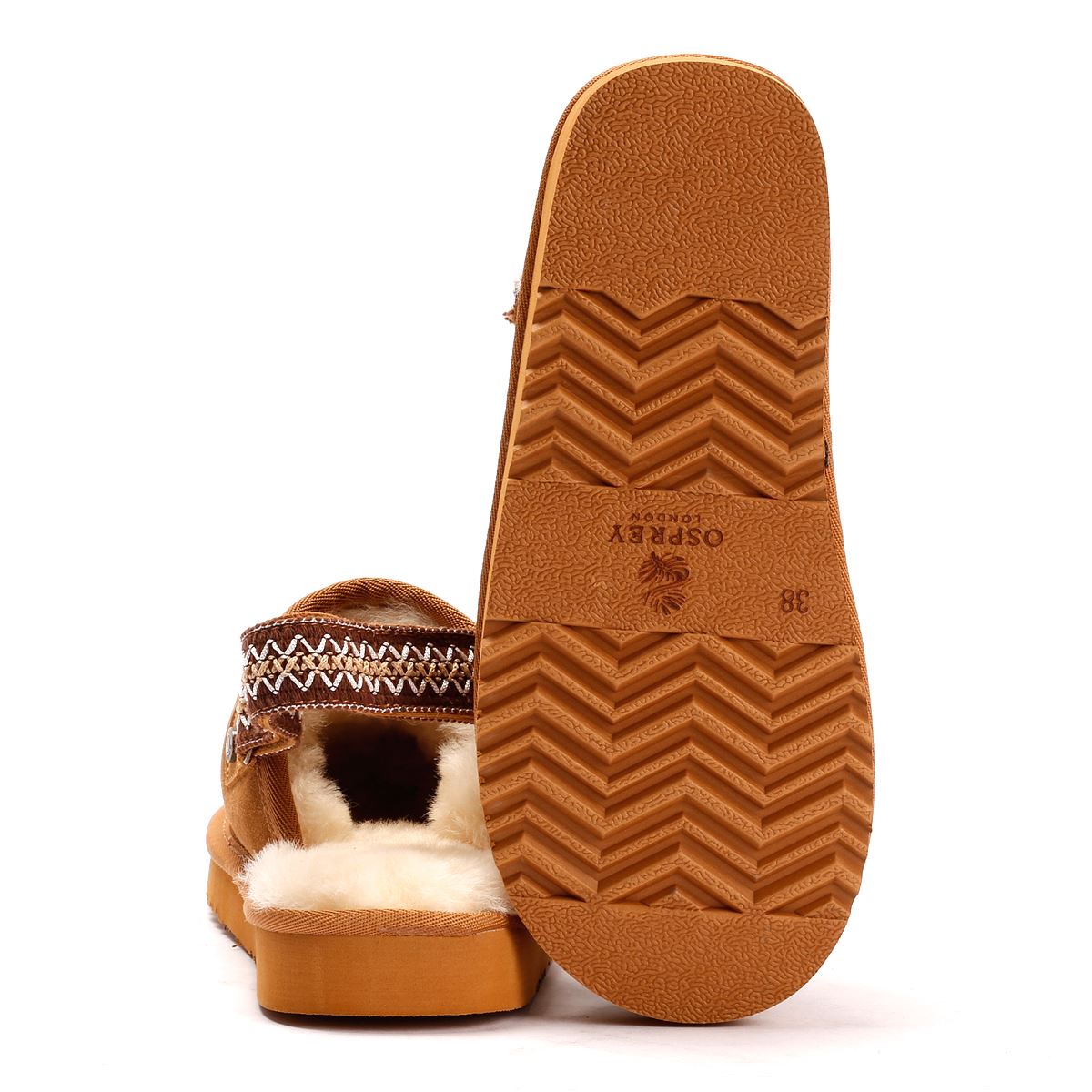 Osprey London The Constellation Chaussons En Suède Pour Femmes Marron
