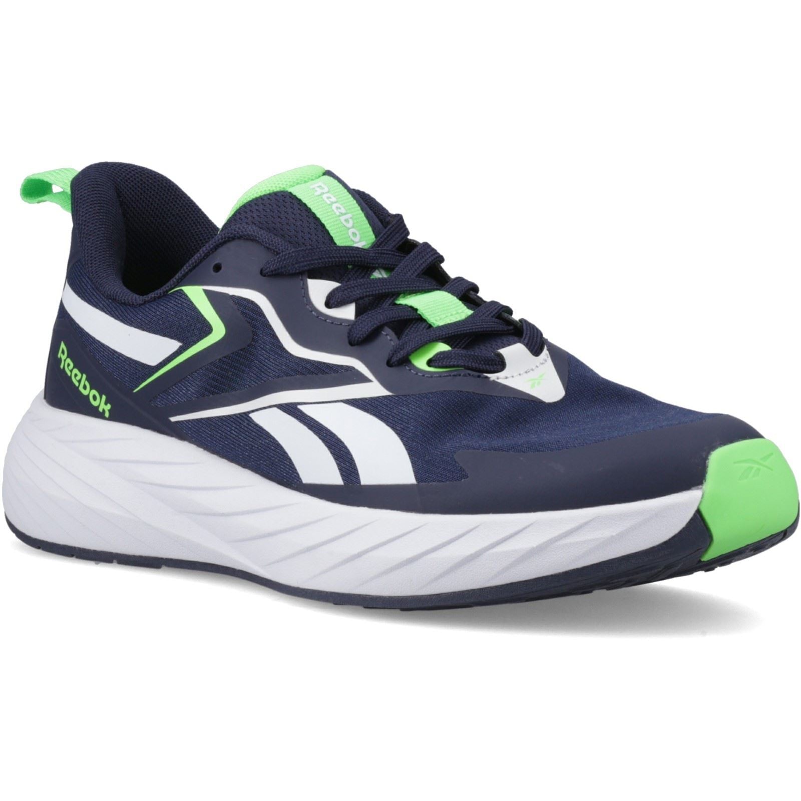 Reebok Verse Trainer Baskets Verse En Textile Pour Hommes En Navy/Vert Citron