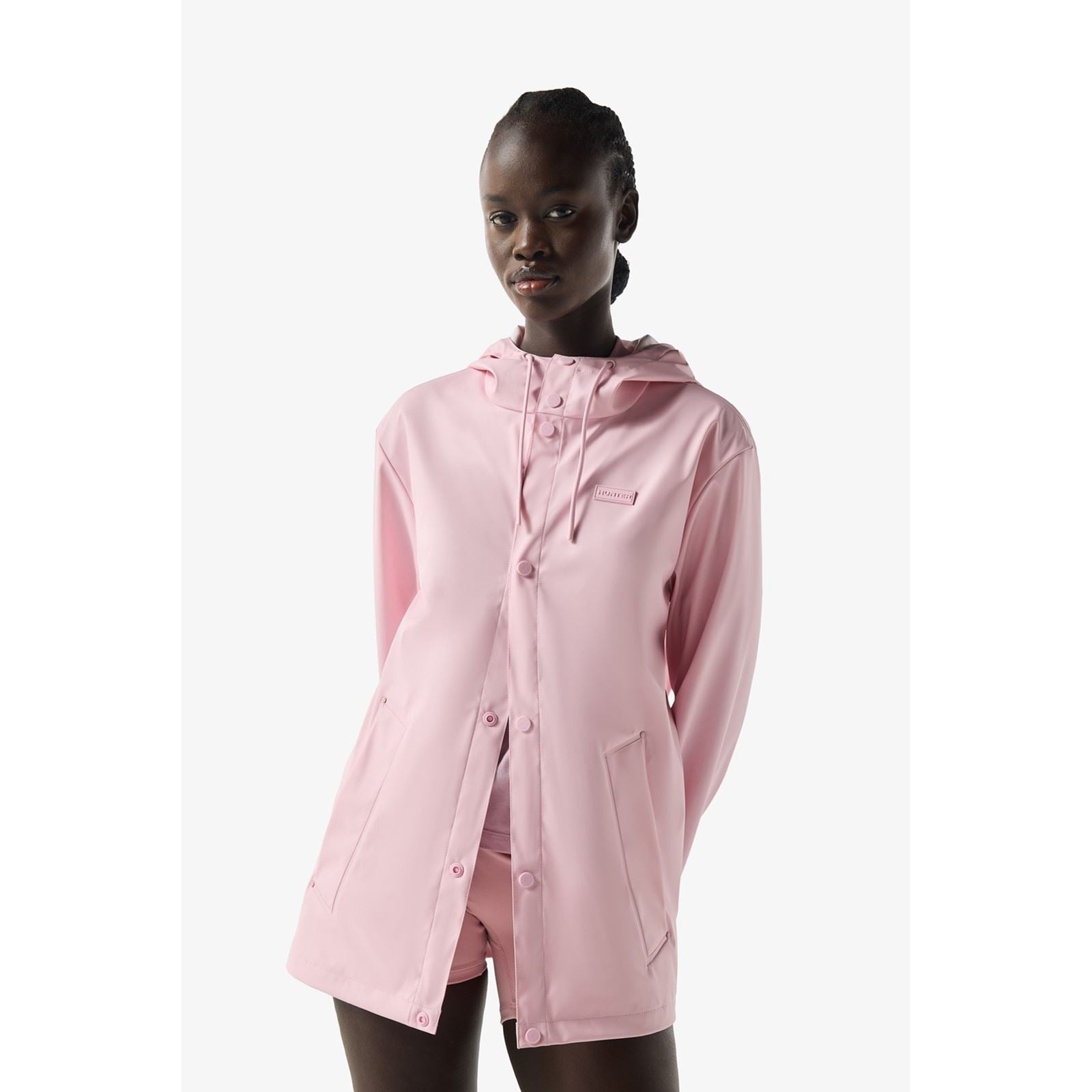 Hunter Izzy Hooded Veste De Pluie Rose Pour Femmes