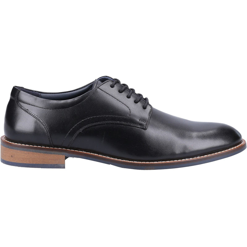 Hush Puppies Damien Lace Up Chaussures En Cuir Noir À Lacets Pour Hommes