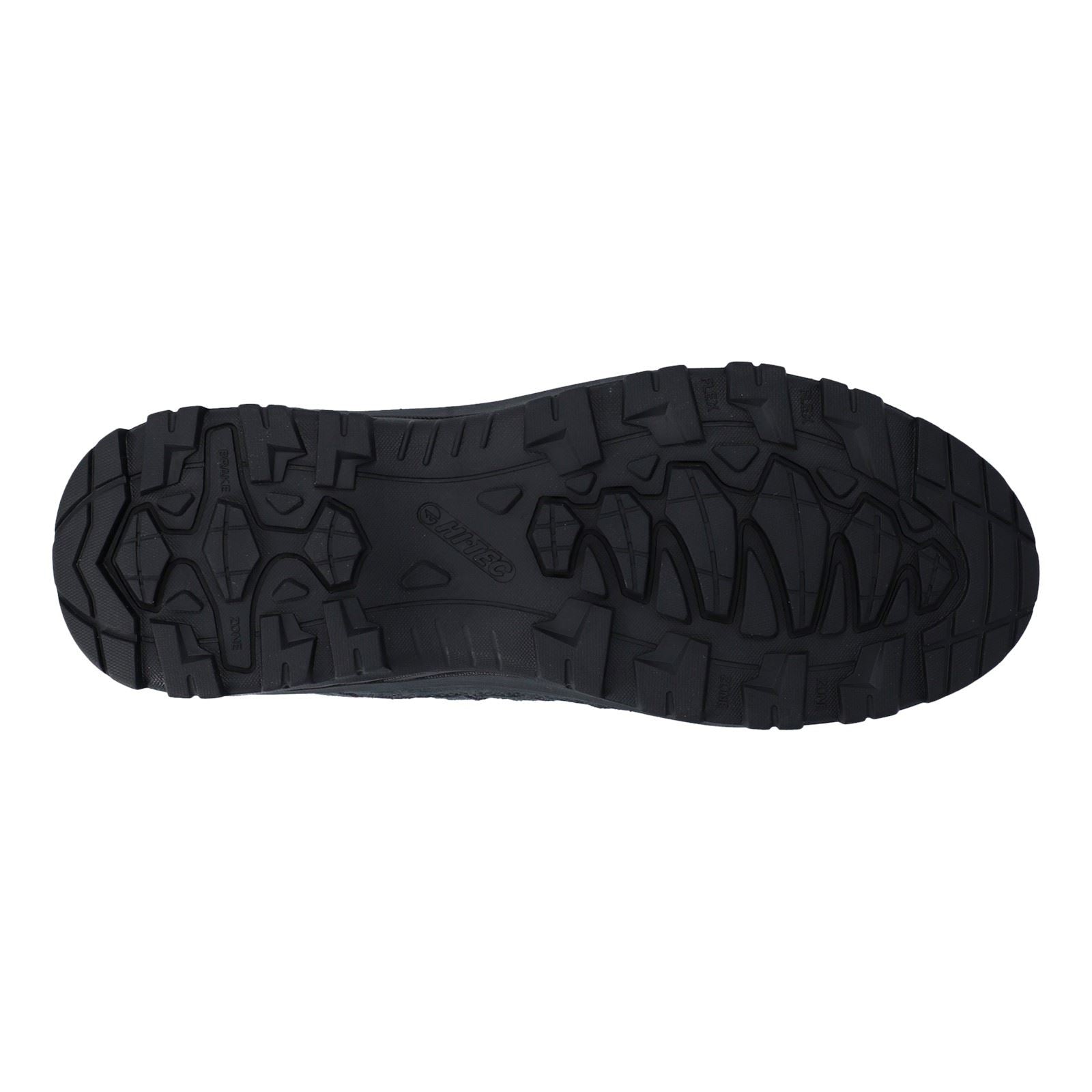 Hi-Tec Bandera Expedition Low Chaussures De Randonnée Pour Hommes En Cuir Gris Foncé/noir