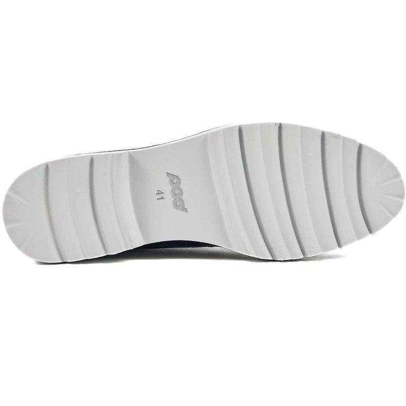 Pod Kortney Chaussures Richelieu En Cuir Verni Pour Femme, Couleur Bleu Marine.