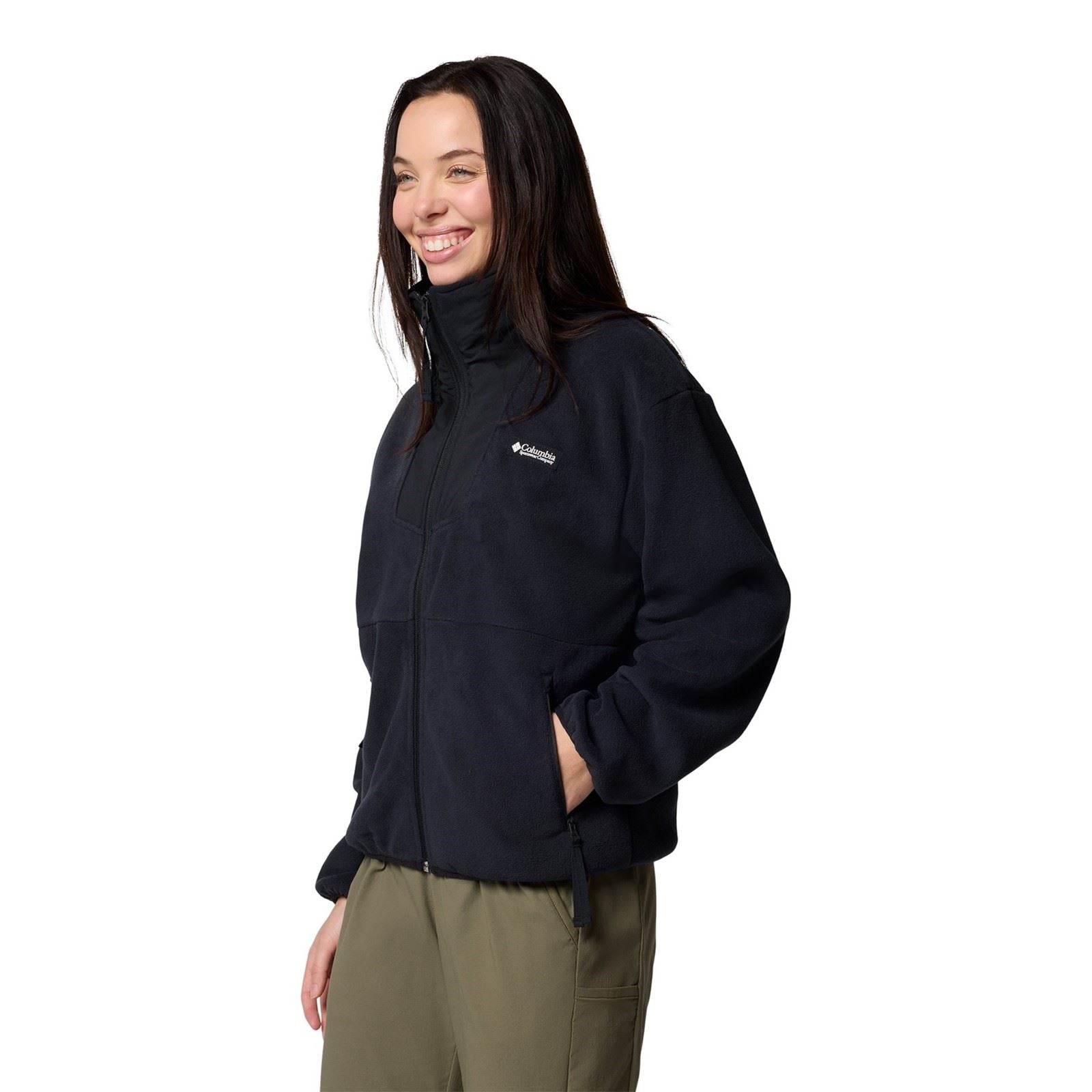 Columbia Sequoia Grove Full Zip Vestes En Polaire Noire Pour Femmes