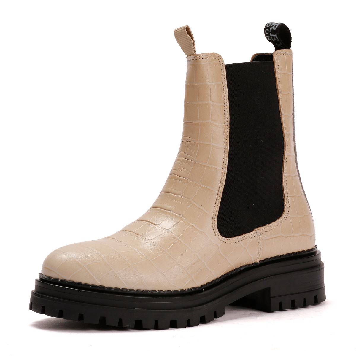 Osprey London The Huckleberry Bottes Blanches En Cuir Pour Femmes