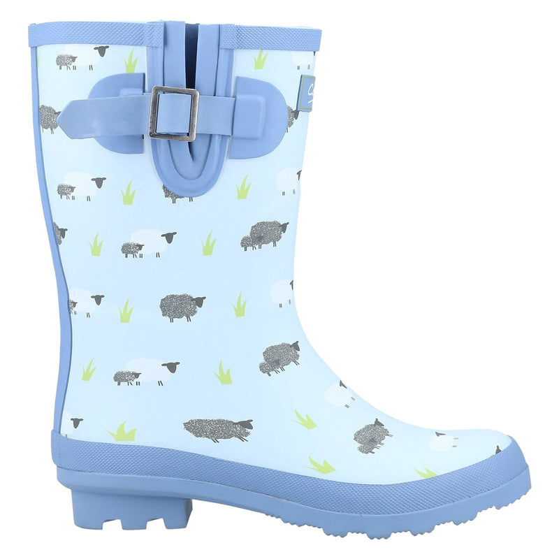 Cotswold Farmyard Mid Bottes En Caoutchouc Pour Femme Sheep Wellington