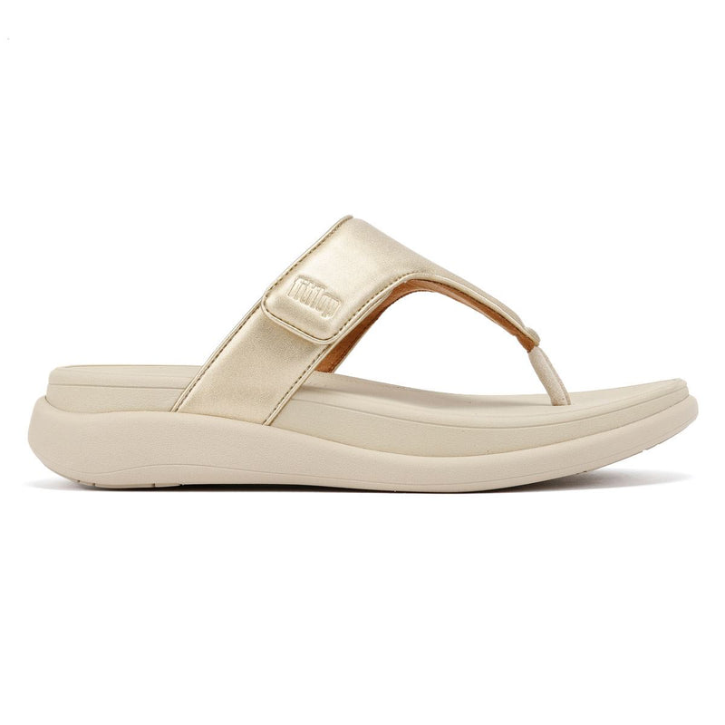 FitFlop F-Mode Go Adjustable Flatform Sandales Dorées Pour Femmes