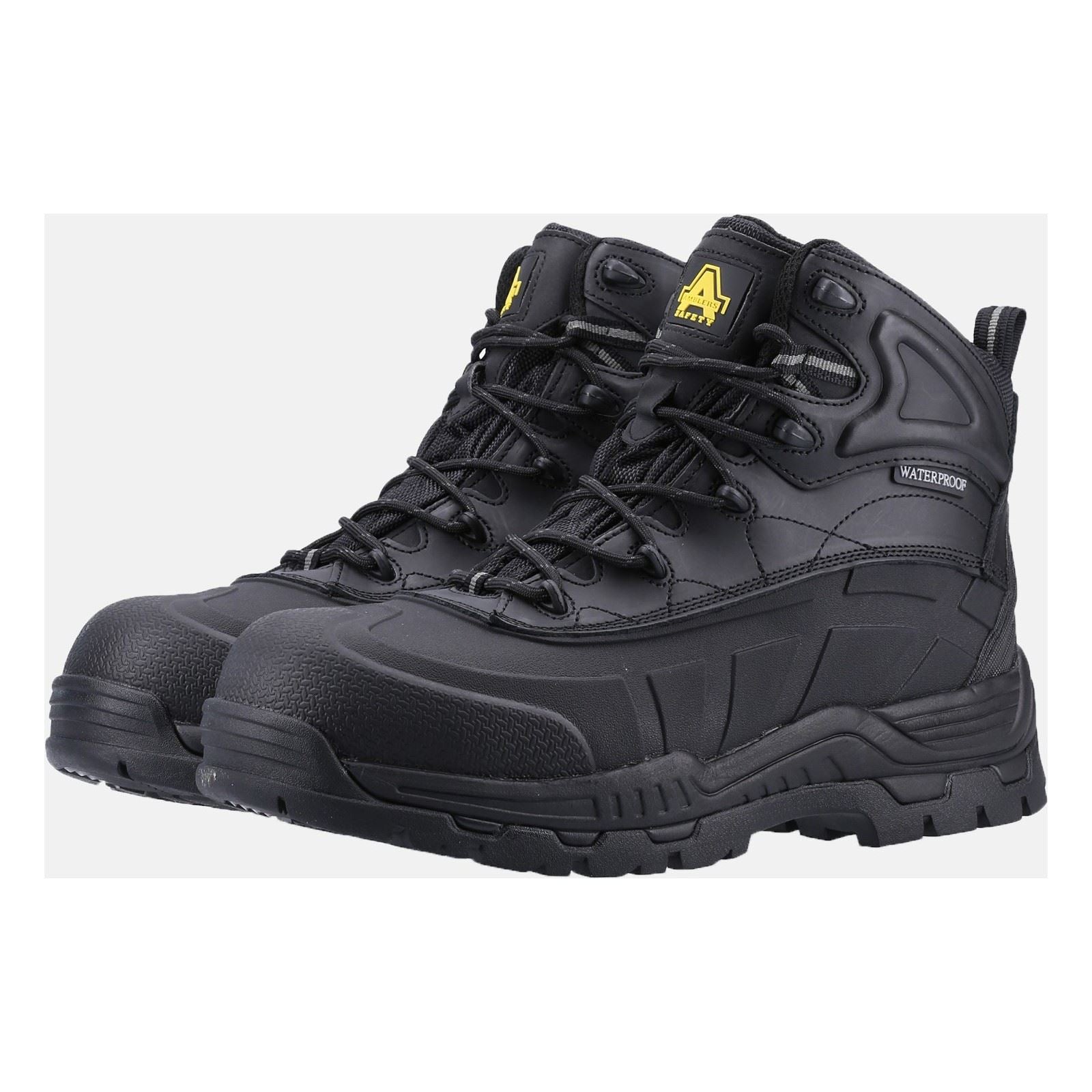 Amblers Safety Bottes De Sécurité Noires En Caoutchouc/Cuir Fs430 Orca