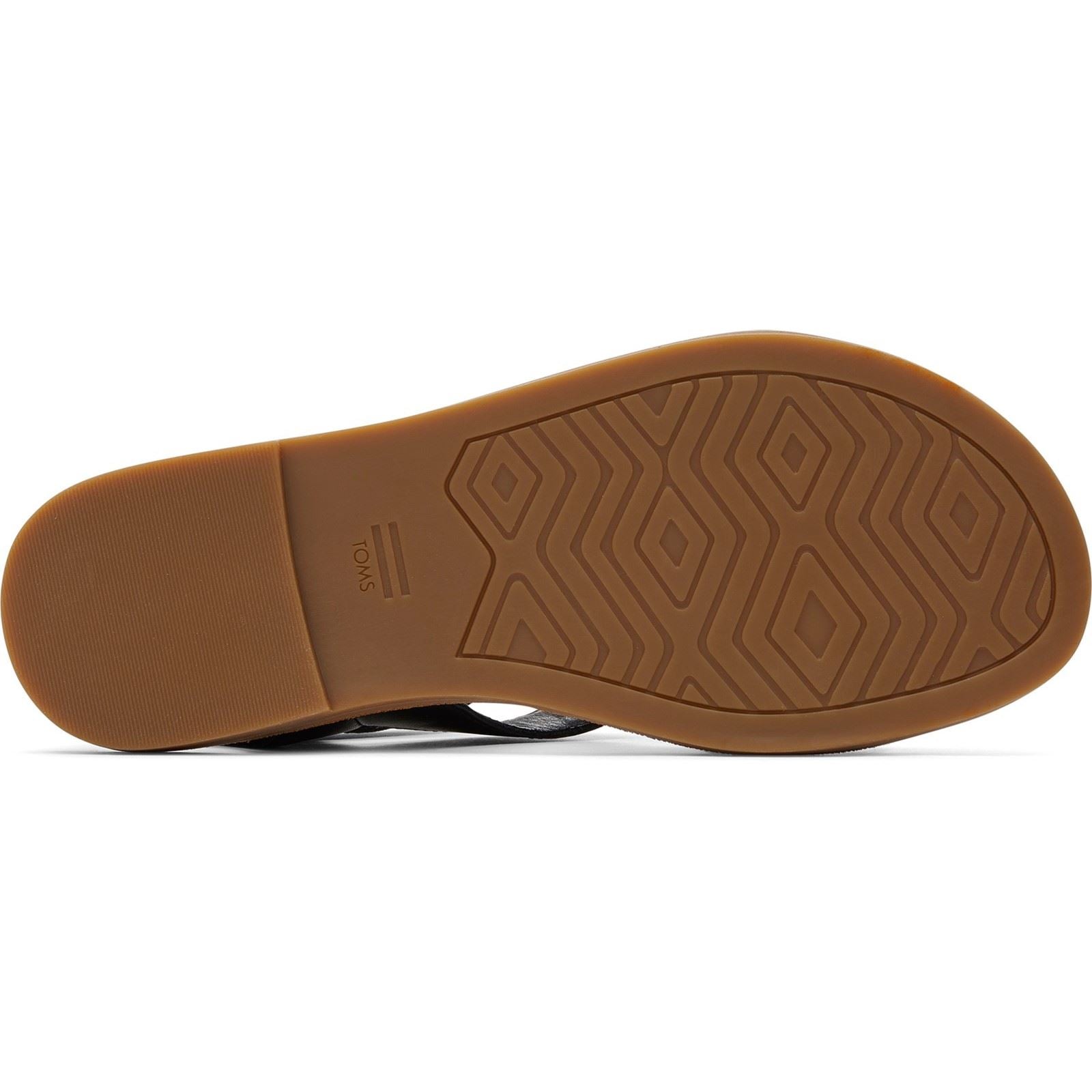 TOMS Sloane Sandales Noires Pour Femmes En Cuir De Vache À 100%