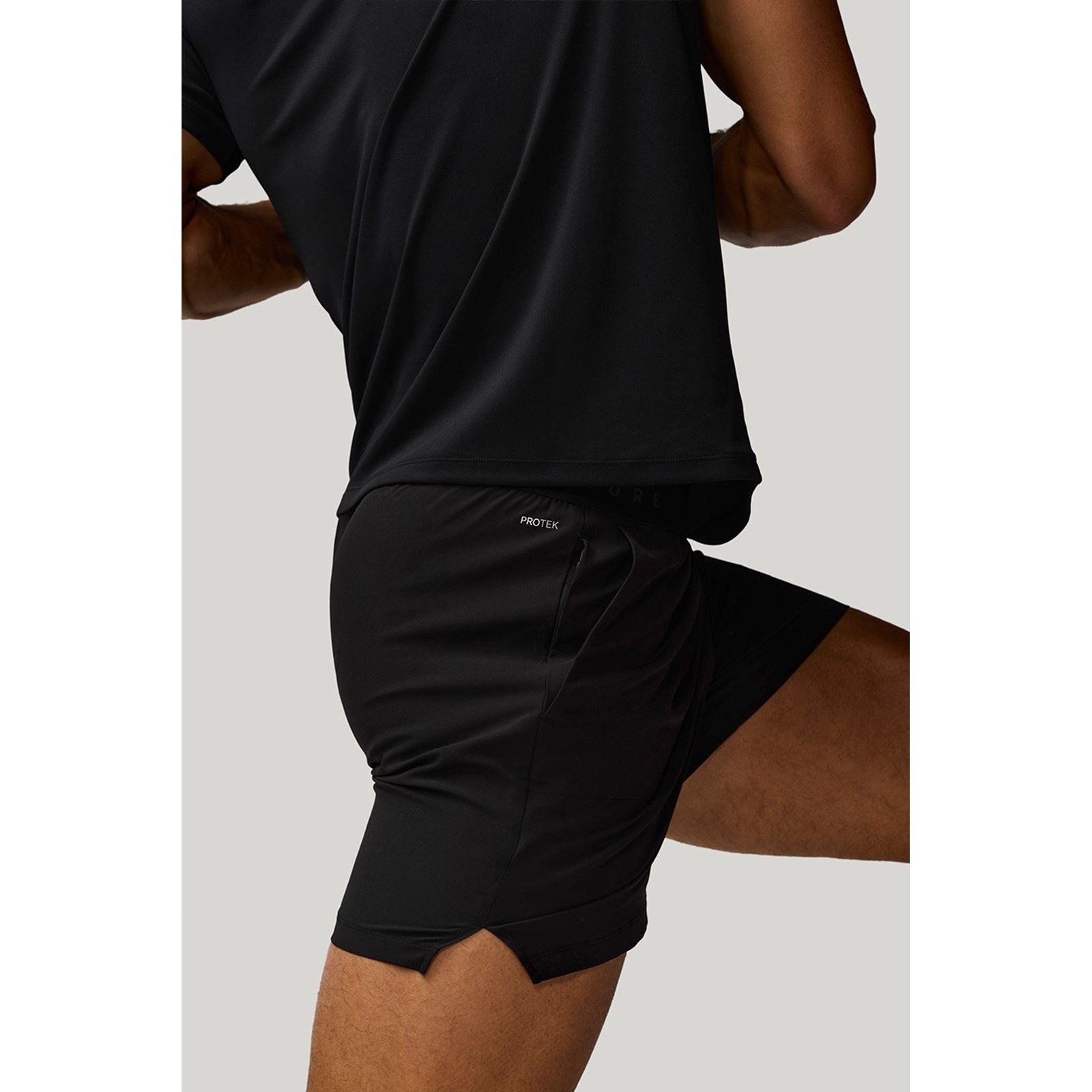 Castore 5" Branded Elastic Shorts De Sport Noirs Pour Hommes