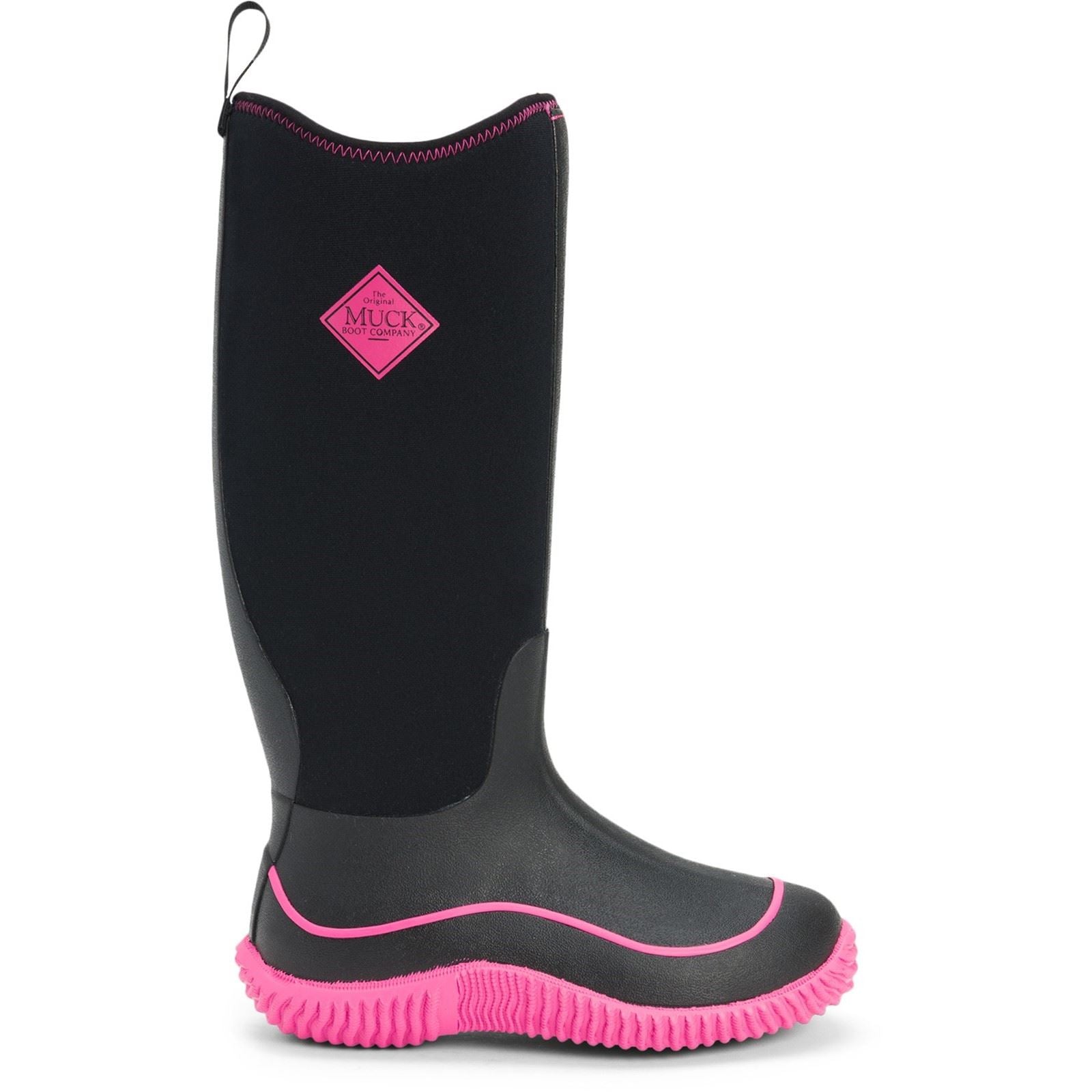Muck Boots Hale Bottes En Caoutchouc Noires/Rose