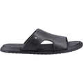Hush Puppies Callum Slide Sandales Noires Pour Hommes En Cuir