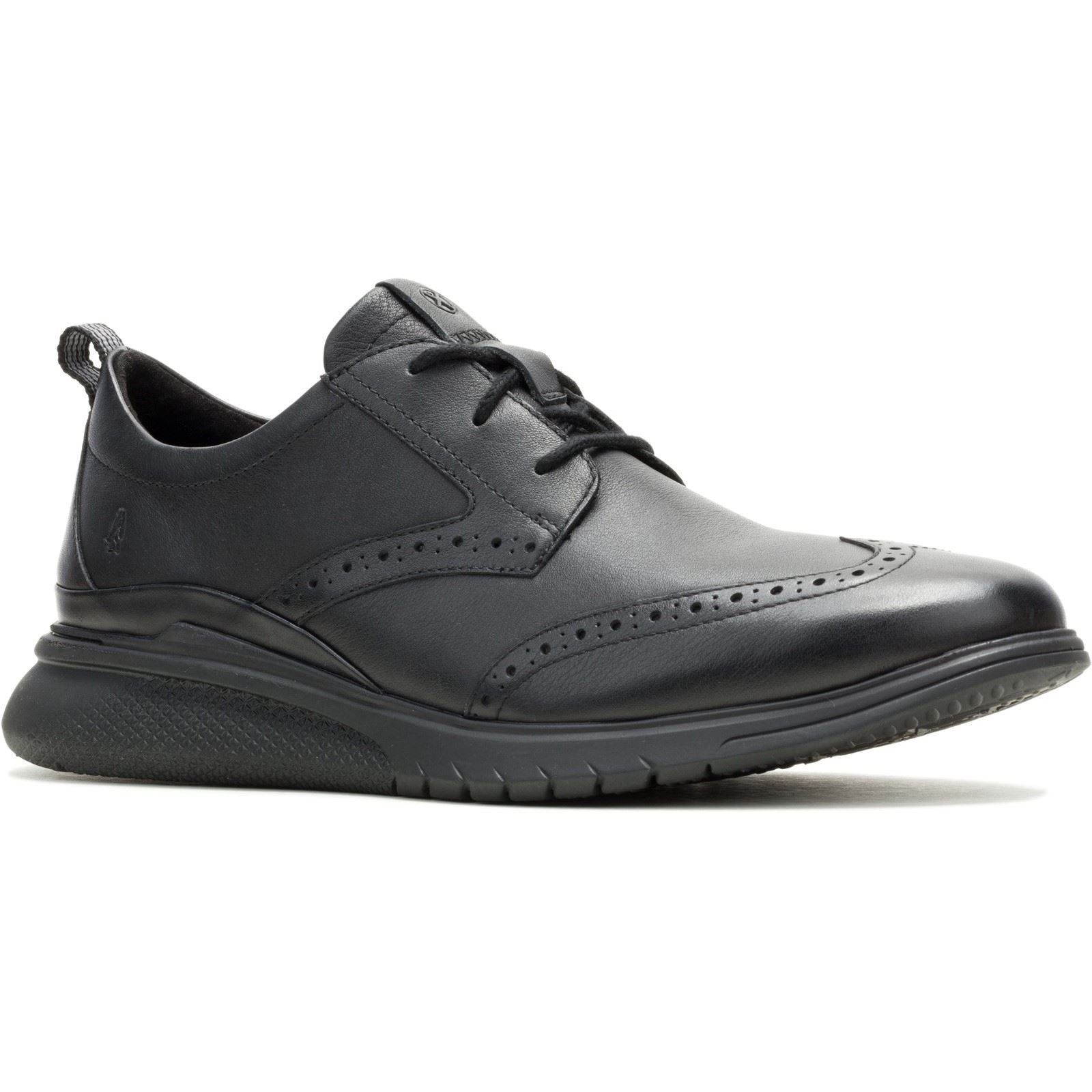 Hush Puppies Advance Chaussures À Lacets Noires/noires Pour Hommes En Cuir