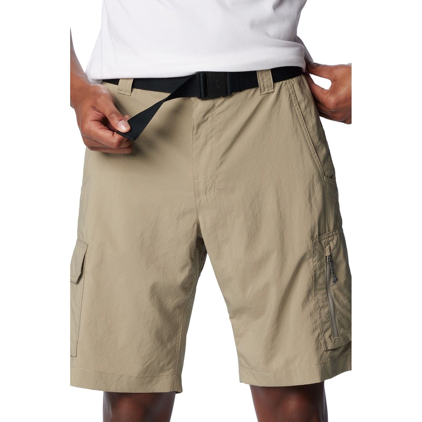 Columbia Silver Ridge Utility Cargo Short Shorts En Polyester Pour Hommes, Marron, Longueur Genou