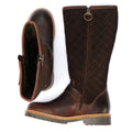 Barbour Willow Tall Bottes En Daim Marron Pour Femmes
