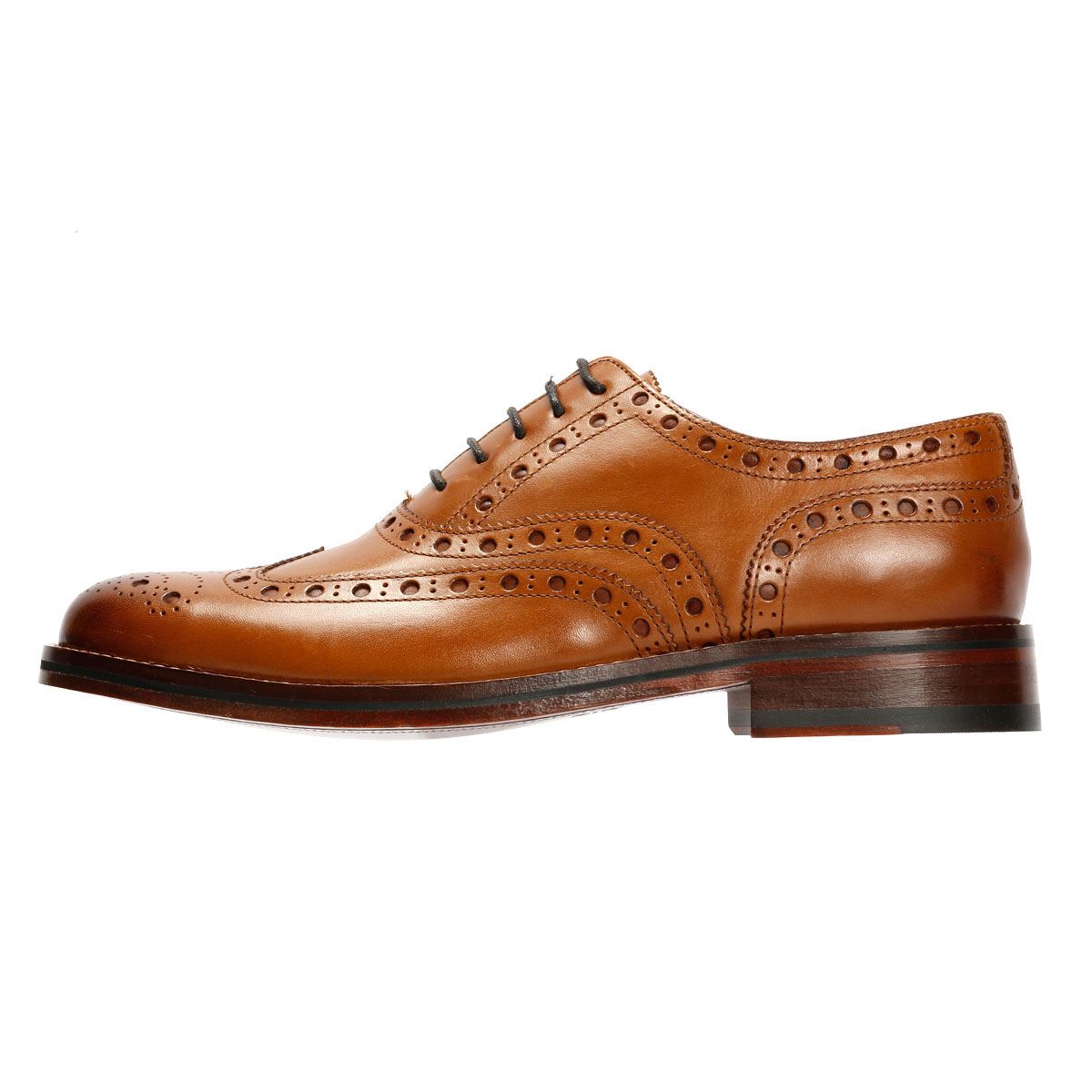 Chapman & Moore Oxford Brogue Chaussures En Cuir Pour Hommes Brunes À Lacets
