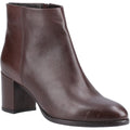 Hush Puppies Claridy Bottes Cheville À Talon Marron Pour Femmes En Cuir