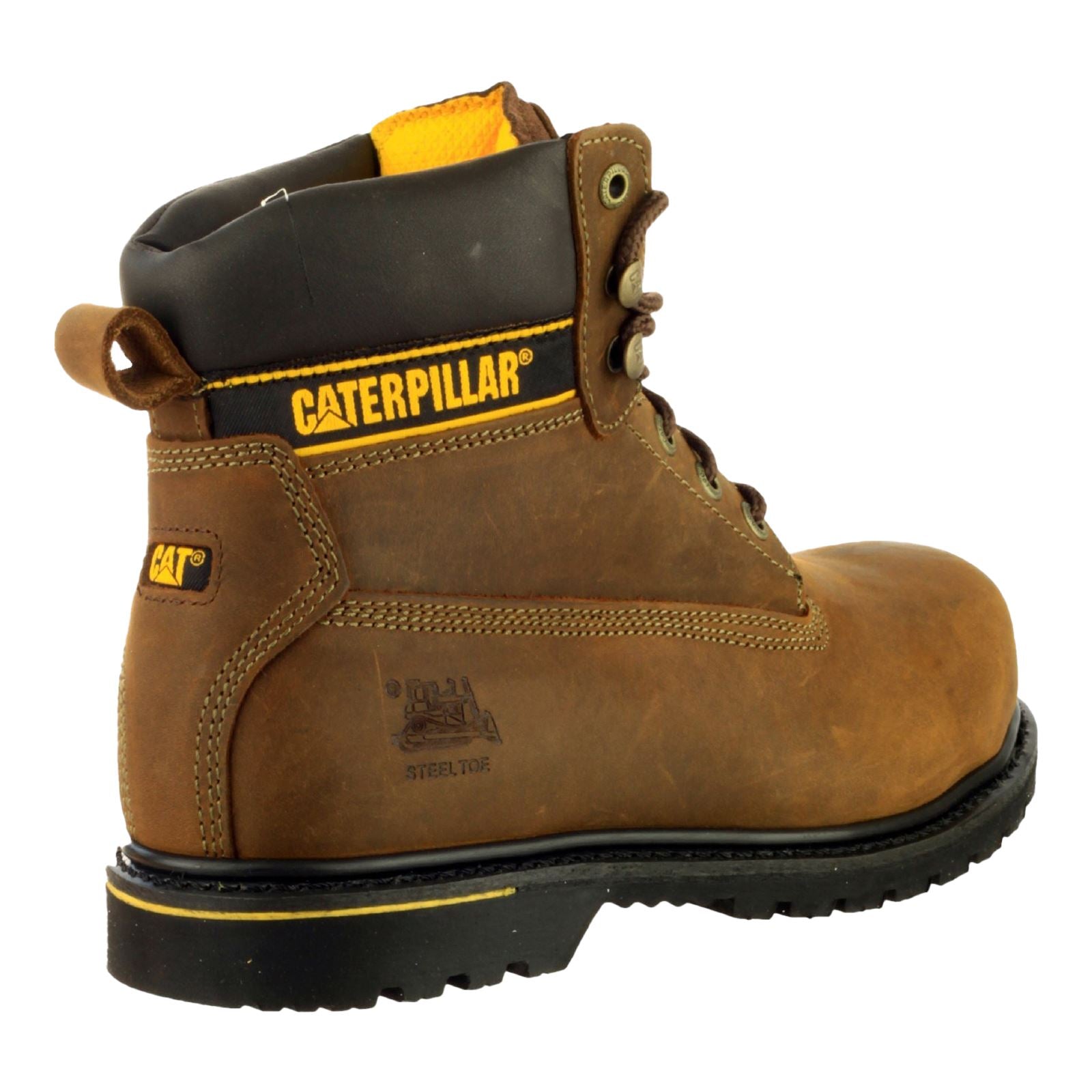 Caterpillar Bottes De Sécurité En Cuir Marron Cat Holton S3