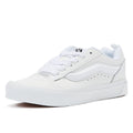 Vans Baskets Blanches En Cuir Véritable Pour Femmes Knu Skool