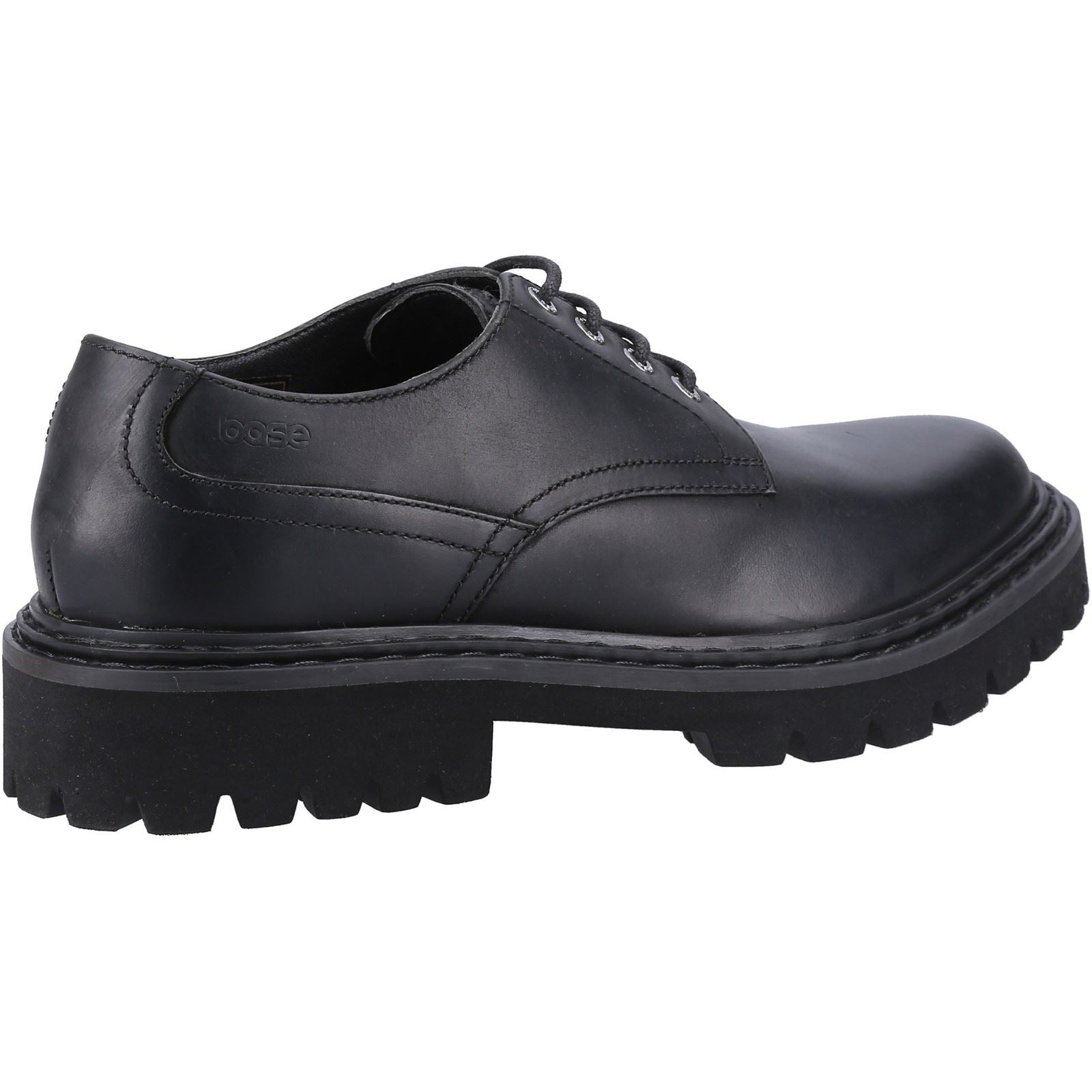 Base London Wick Chaussures En Cuir Noir À Lacets Pour Hommes