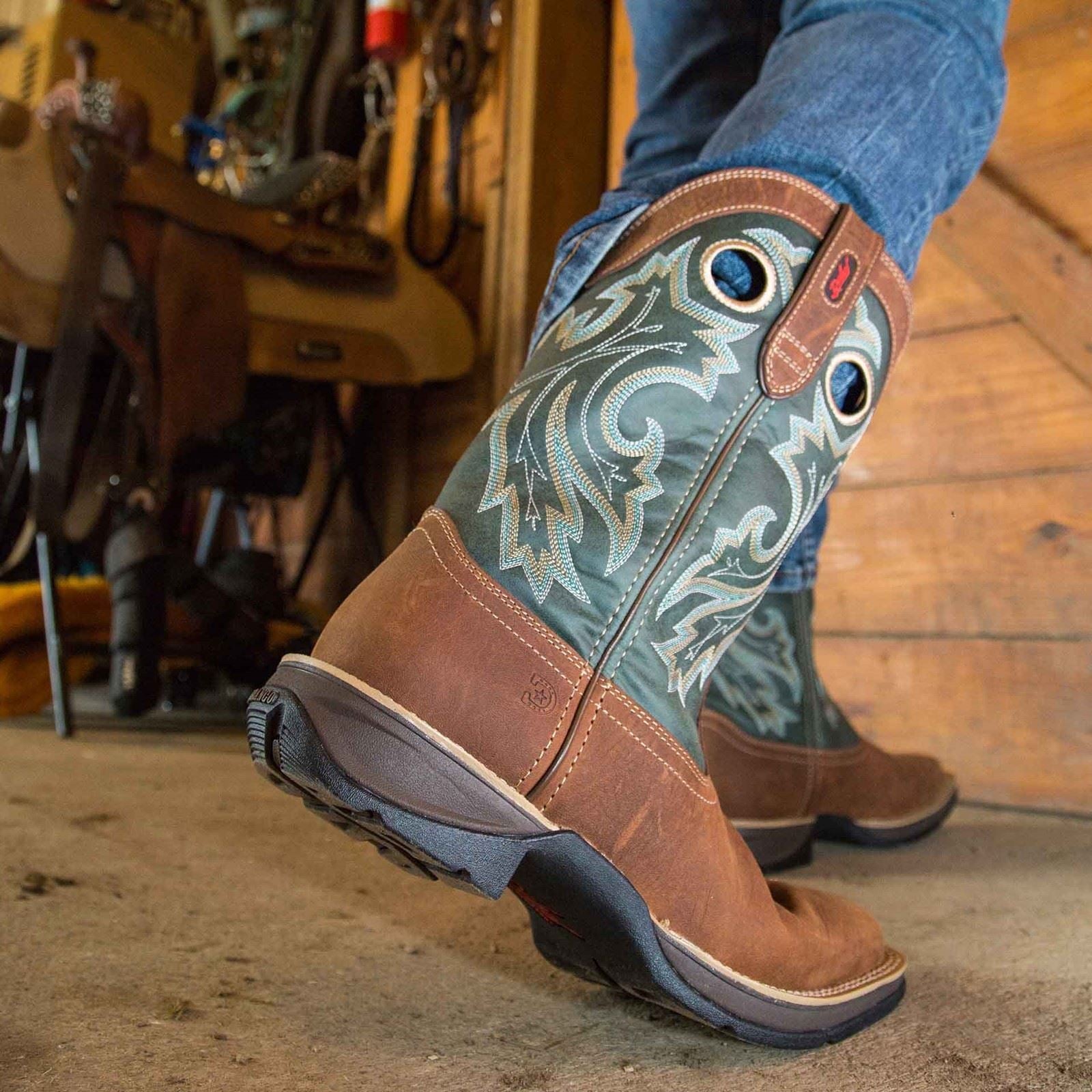 Durango Rebel Bottes En Cuir Pour Homme Saddlehorn/clover