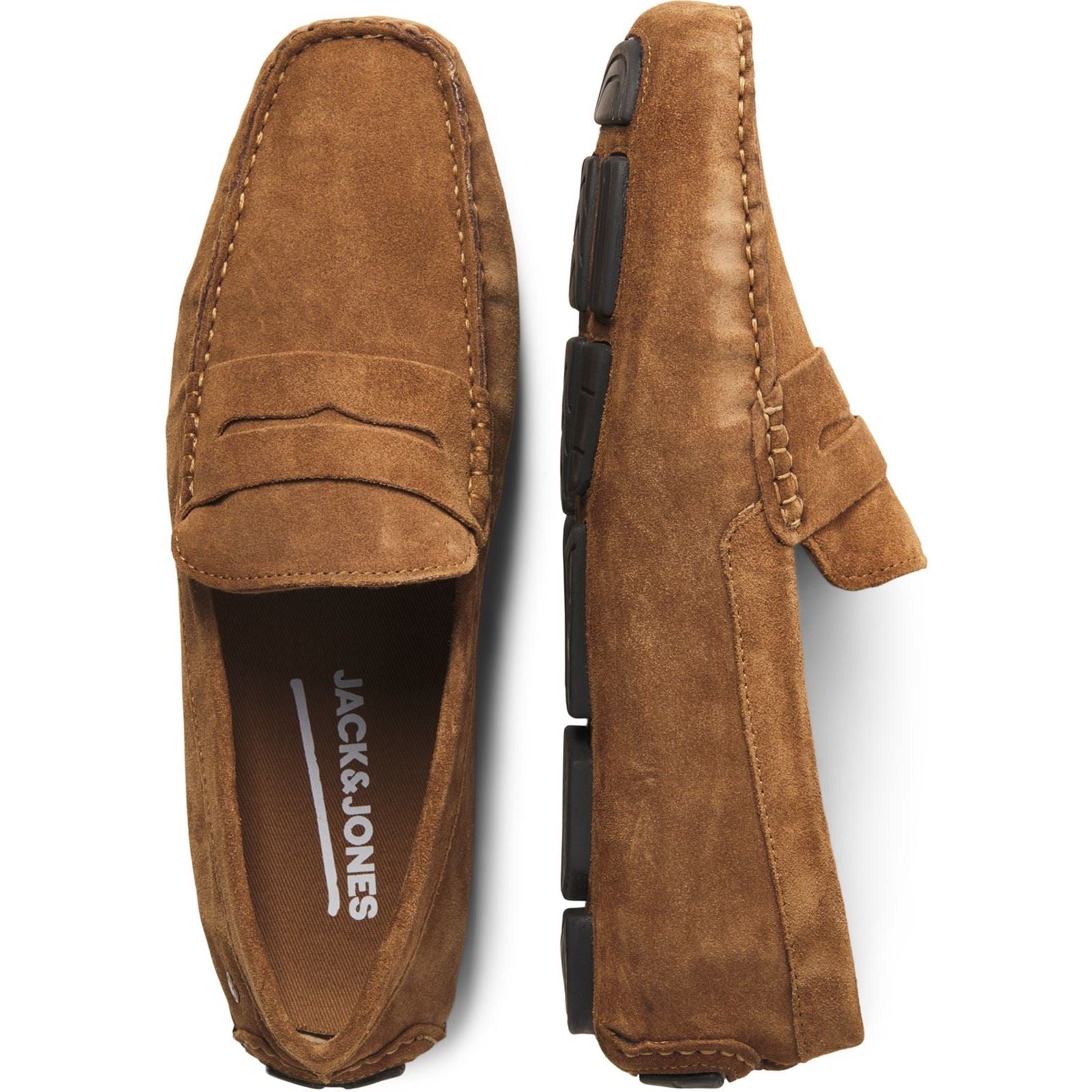 Jack & Jones Jensen Chaussures Mocassins Cognac Pour Homme En Suède