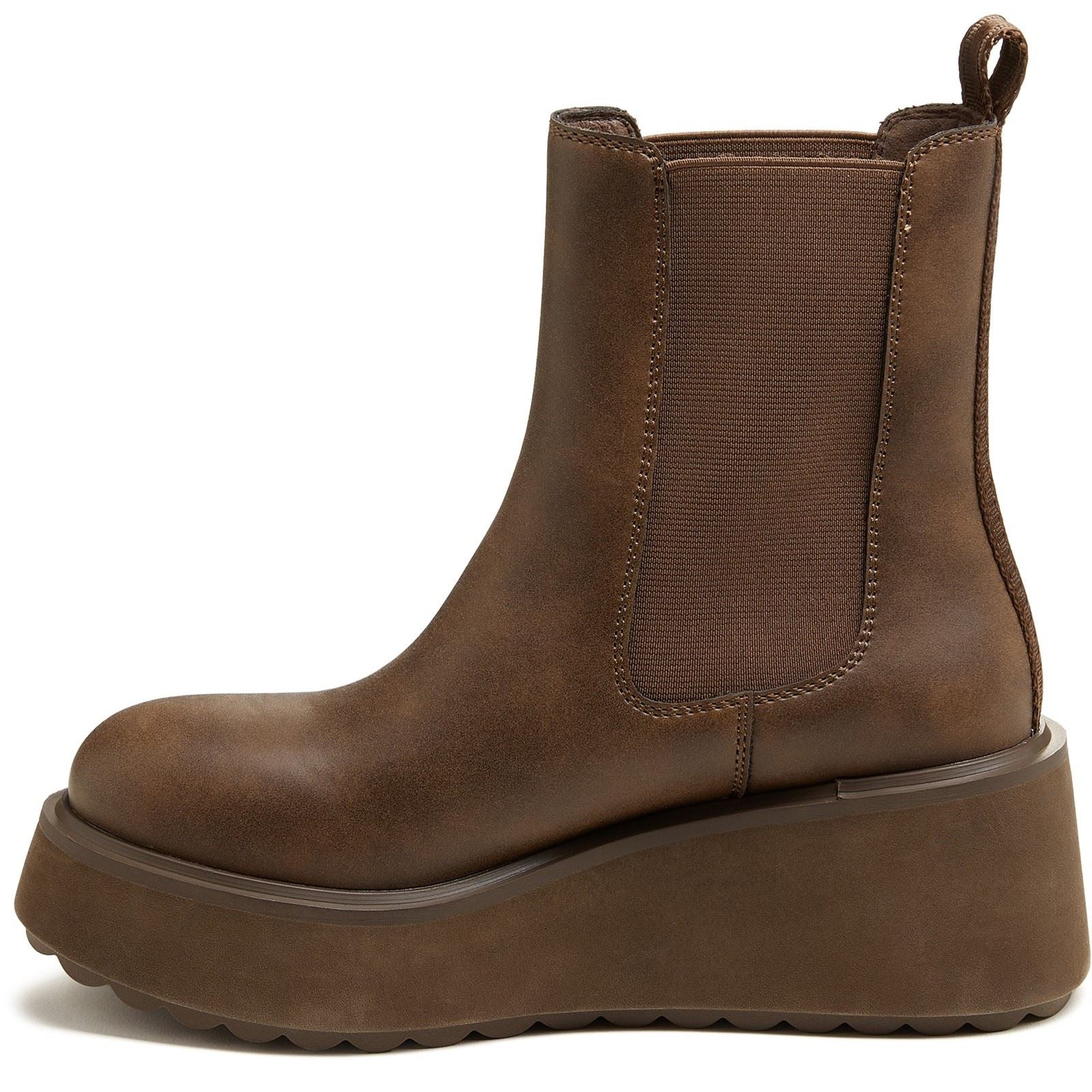 Rocket Dog Heyday Bottes Plates Chelsea Pour Femmes En Polyuréthane Brun Foncé