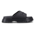 Hunter Moulded Stacked Slider Slides Pour Femmes En Polyester Noir