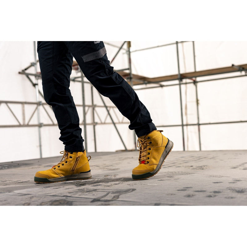 Hard Yakka Bottes De Sécurité En Cuir Avec Fermeture Éclair En Dentelle Blé Trois Mille Cinquante-Six