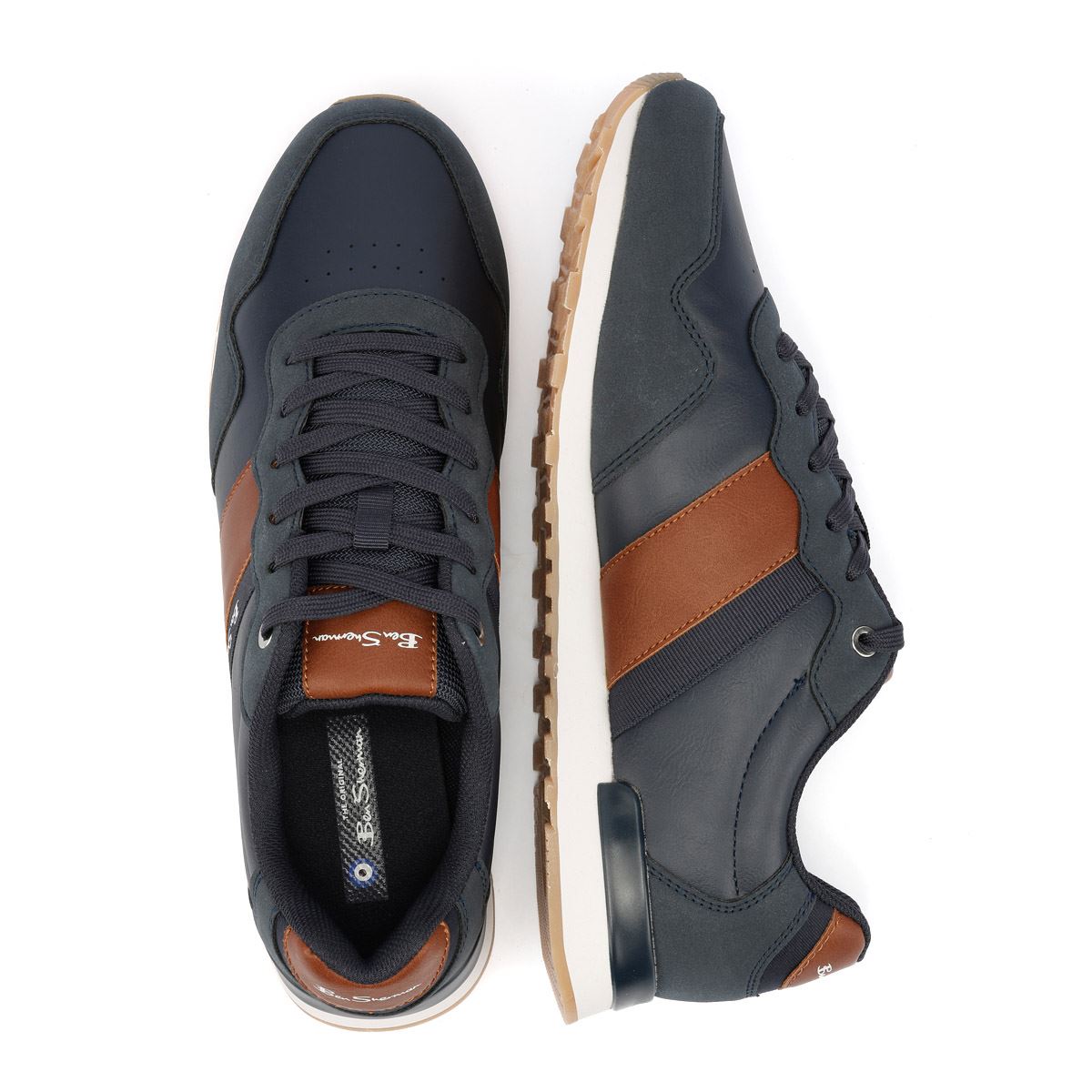 Ben Sherman Owen Retro Baskets Bleues Pour Hommes