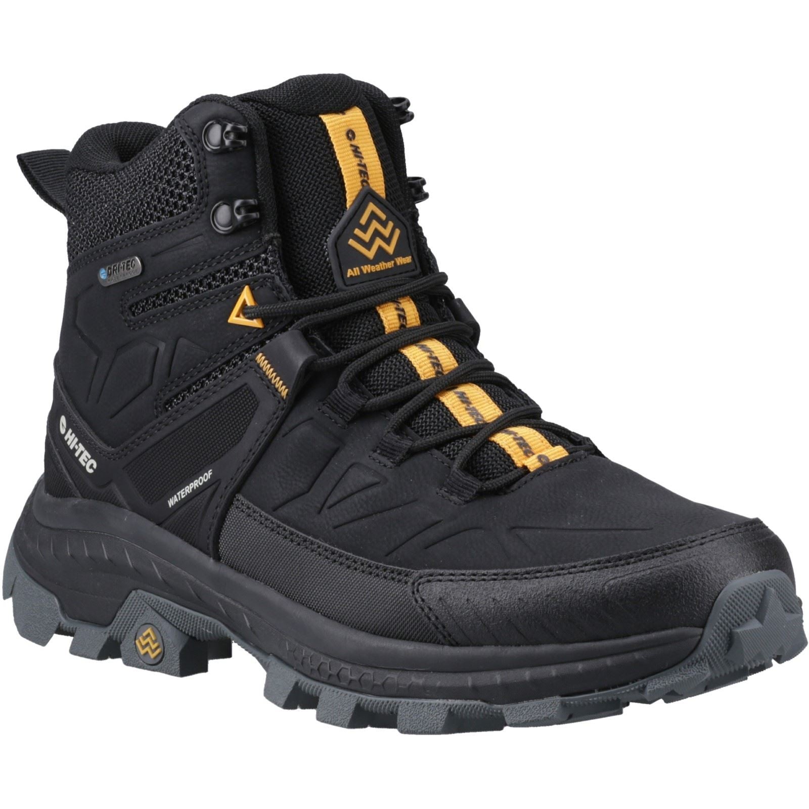 Hi-Tec Rainier Chaussures De Randonnée Noires Pour Homme En Polyester