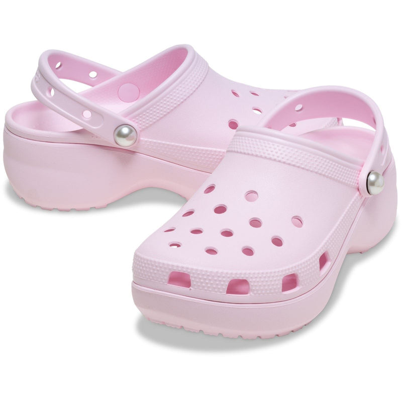Crocs Classic Platform Sabots Roses En Thermoplastique Pour Femmes