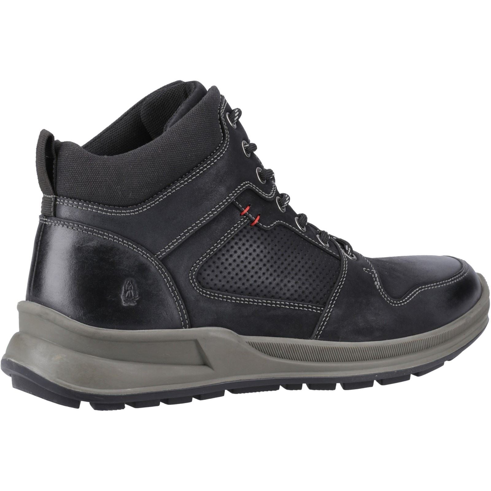 Hush Puppies Arnie Bottes Noires En Cuir Pour Hommes