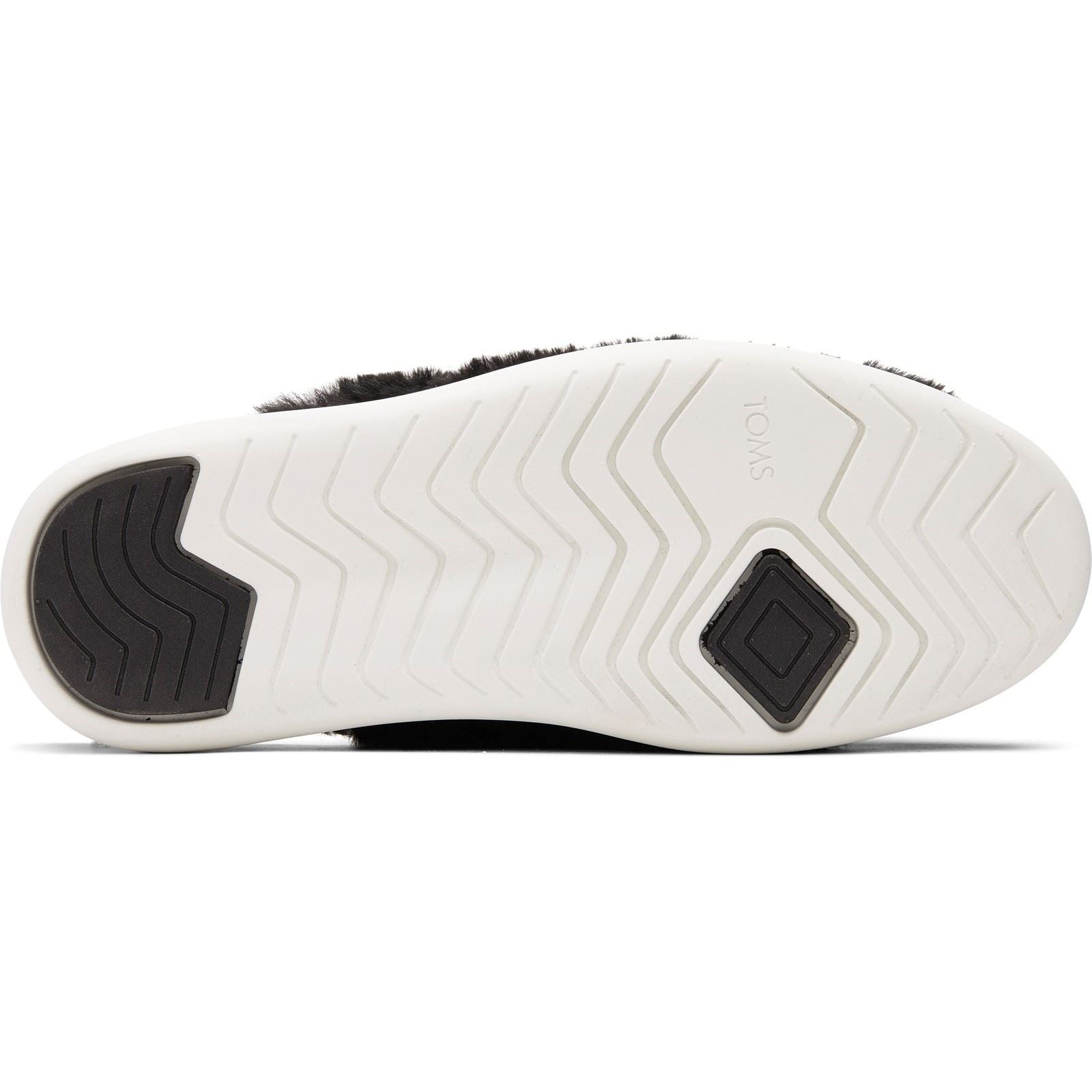 TOMS Alpargata Mallow Mules Noires En Fausse Fourrure Pour Femmes En Polyester
