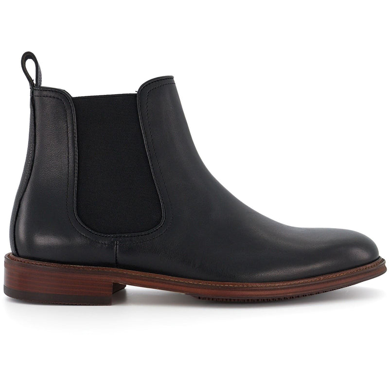 Dune Characteristic Bottes Noires En Cuir Pour Hommes