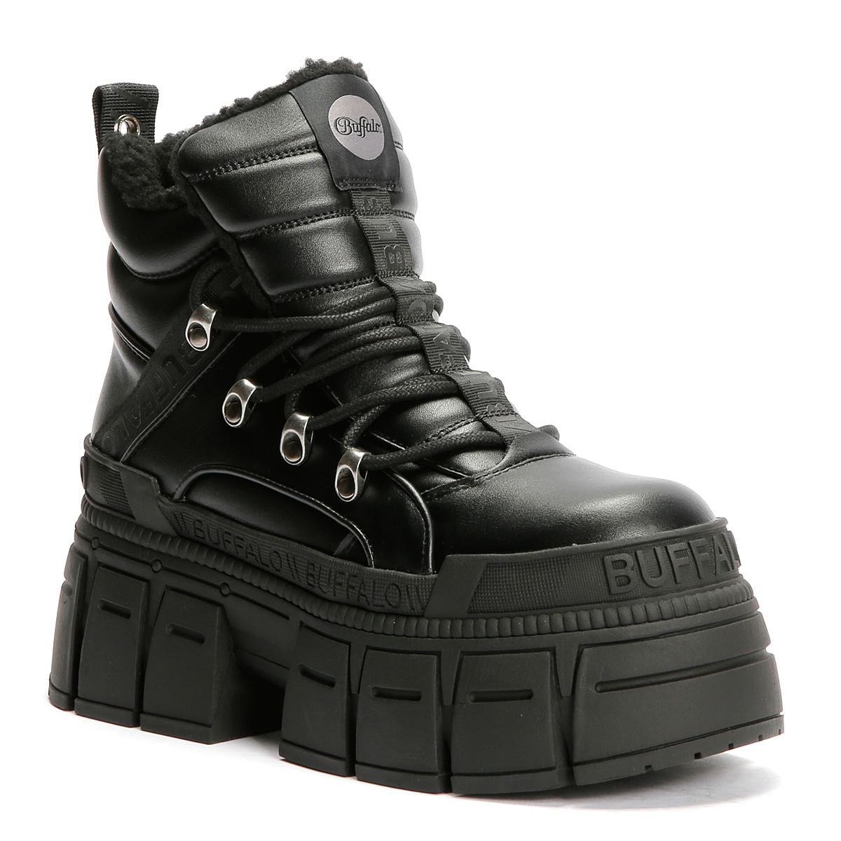 Buffalo Gospher Hike Mid Pad Bottes Noires Pour Femmes