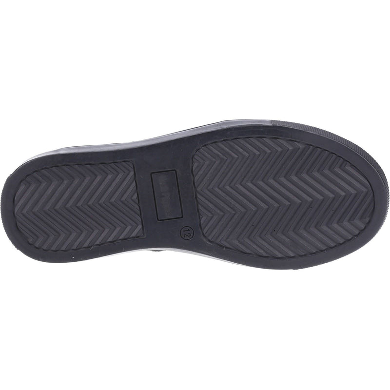 Hush Puppies Shawn Junior Chaussures Noires Pour Garçons En Cuir À Lacets