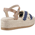 Hush Puppies Jemma Espadrille Sandales Pour Femmes En Polyuréthane Bleu Marine
