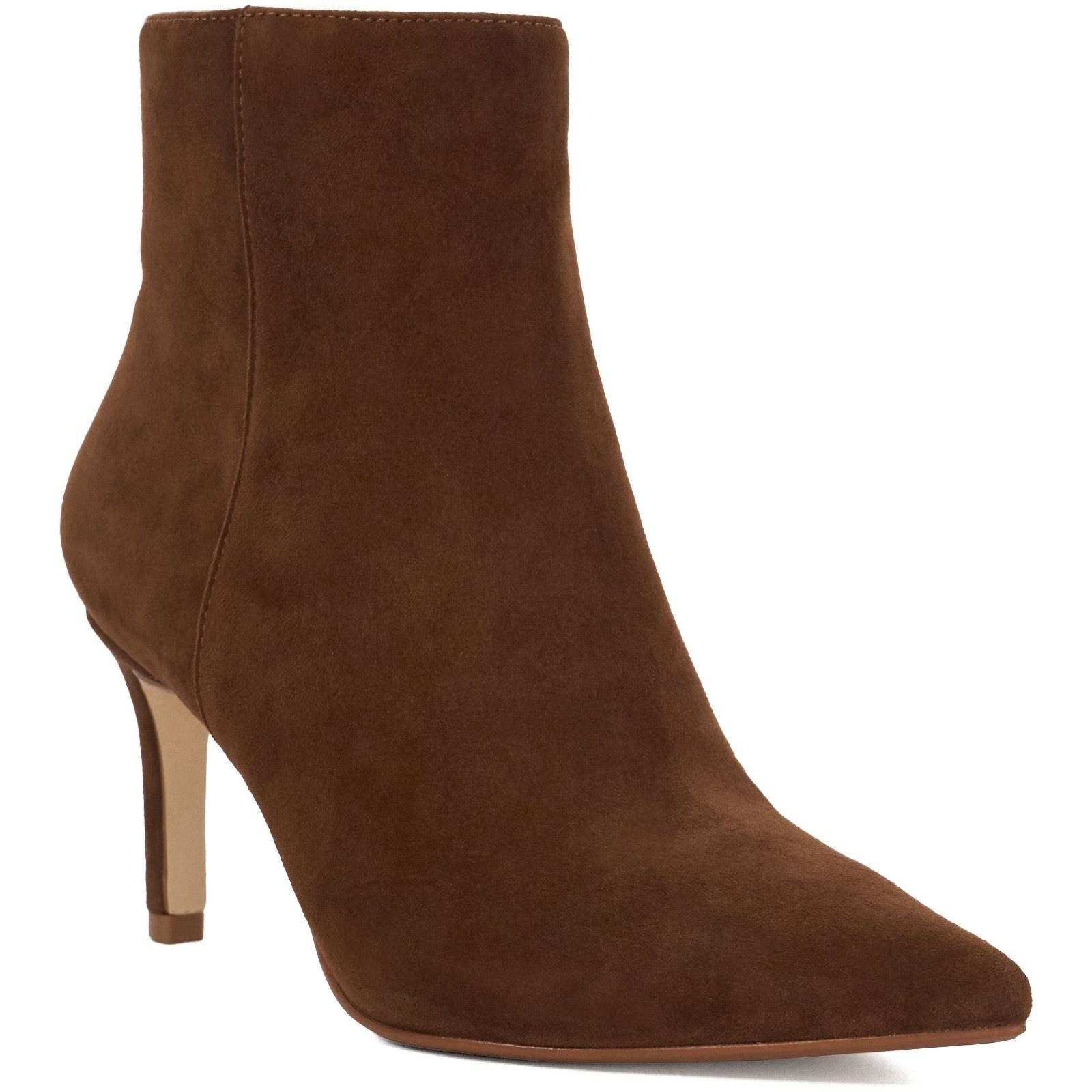 Dune Obsessively Bottines À Talons Pour Femme En Daim Brun Foncé