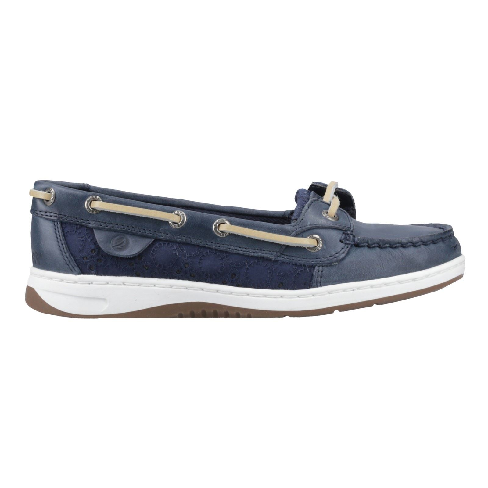 Sperry Angelfish Chaussures Bateau En Cuir Et Coton Pour Femme En Bleu Marine