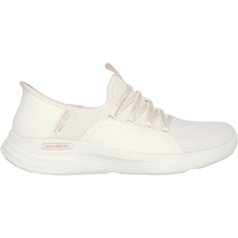 Skechers Relaxed Fit Sport Ballet Chic Chaussures De Sport Pour Femmes En Toile Blanc Cassé