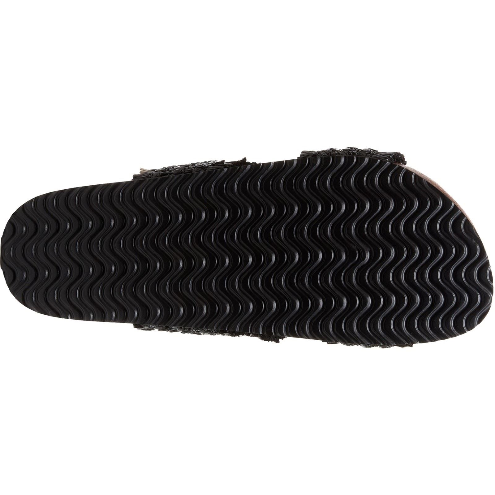 Rocket Dog Aruba Raffia Sandales Noires Pour Femmes En Textile