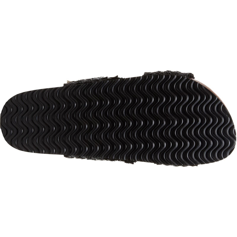 Rocket Dog Aruba Raffia Sandales Noires Pour Femmes En Textile