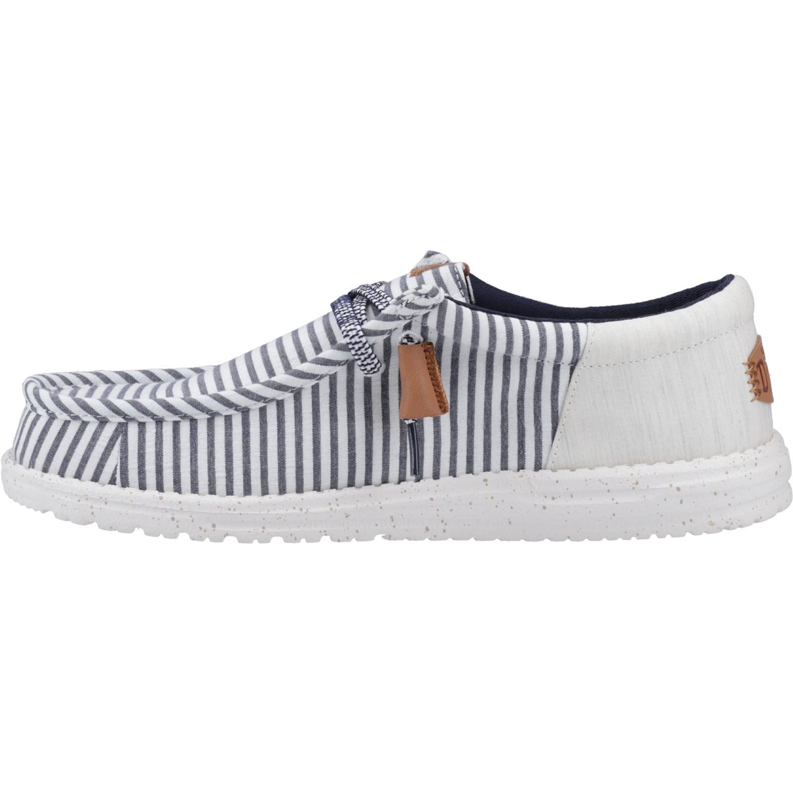 HEYDUDE Wally Funk Nu Prep Chaussures Mocassins En Coton Pour Homme En Bleu Princess/Bois Cendré