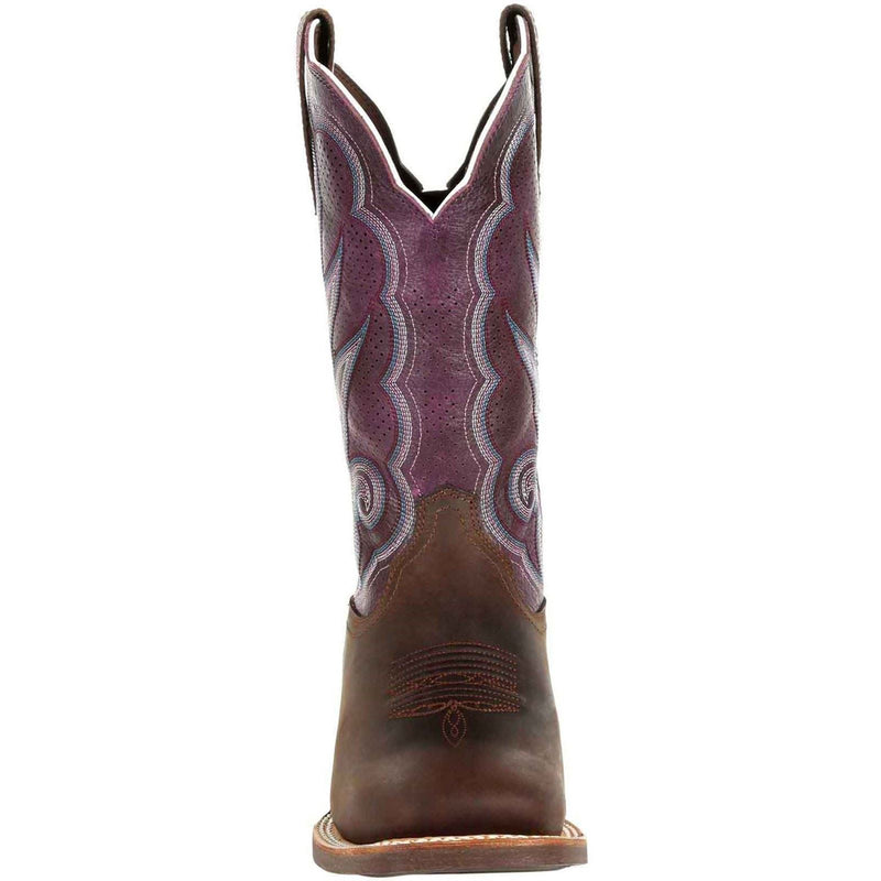 Durango Lady Rebel Pro Bottes En Cuir Pour Femmes Marron Huilé/Prune