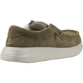 HEYDUDE Wally X Suede Chaussures Mocassins Pour Homme En Suède Olive Foncé/gris Pierre