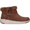 Skechers On-the-GO Stellar - Cozy Step Bottes De Cheville En Cuir Chocolat Pour Femmes Cozy Step Hiver