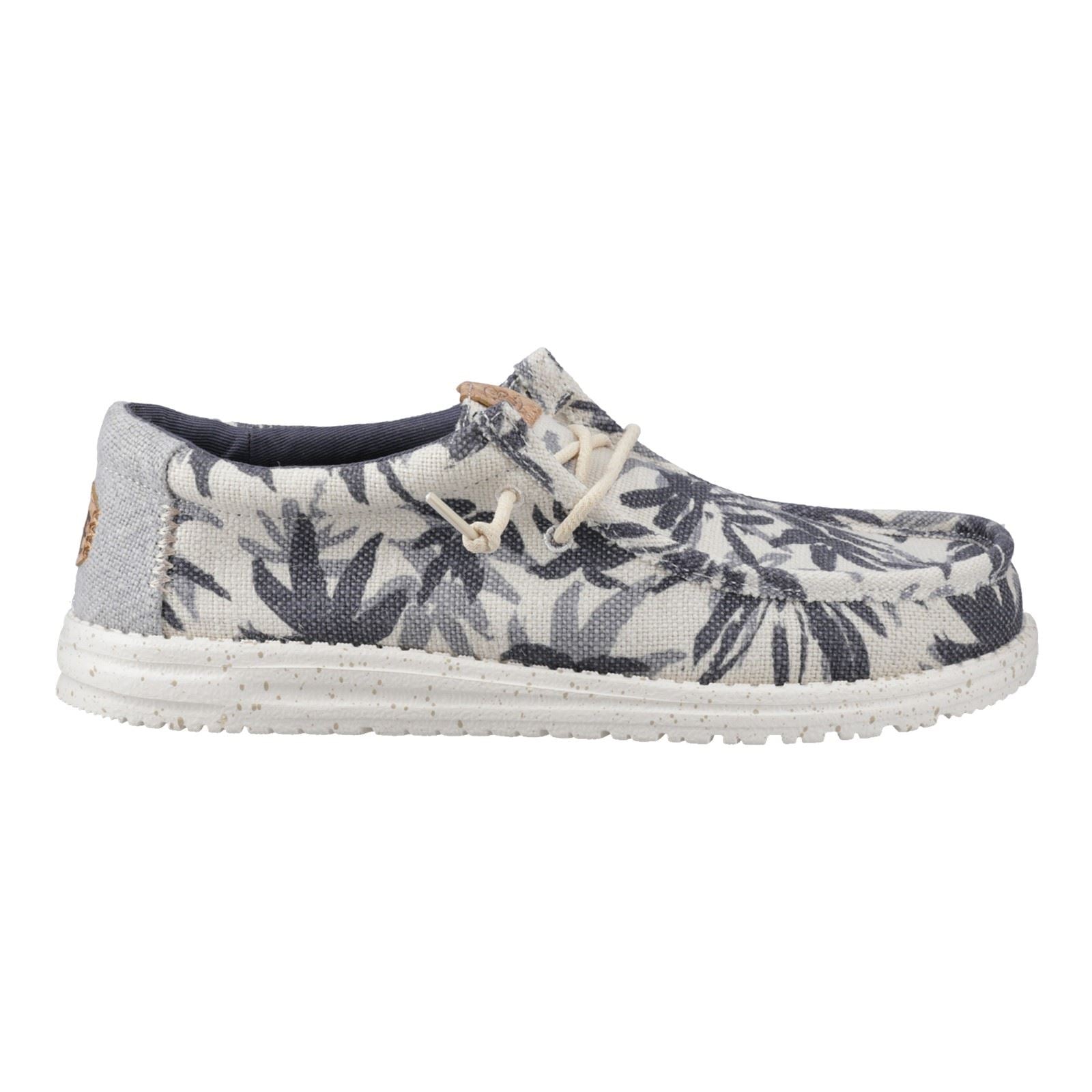 HEYDUDE Wally Palm Jute Chaussures Mocassins En Toile De Jute Pour Hommes Egret/Cloud Blue